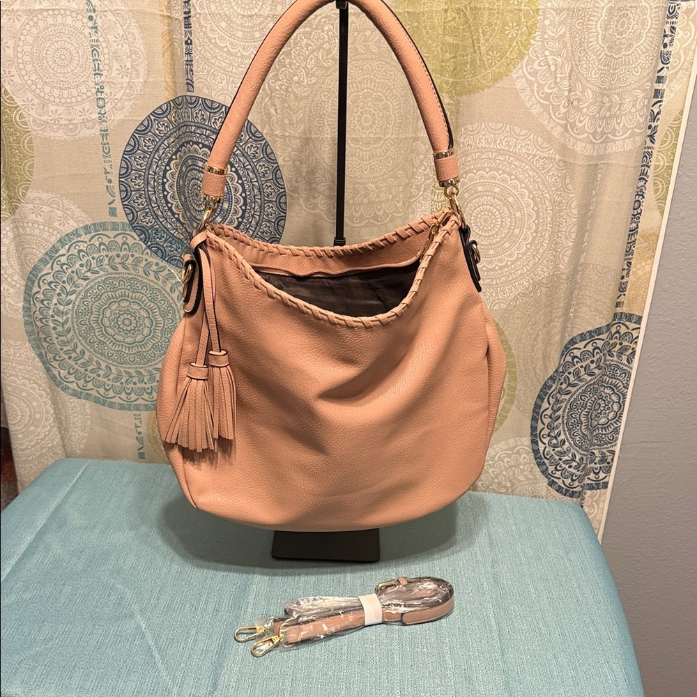 Elegant Pink Tan Women's Bag